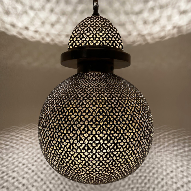 Marokkanische Kugel - Leuchte NURIA aus Messing