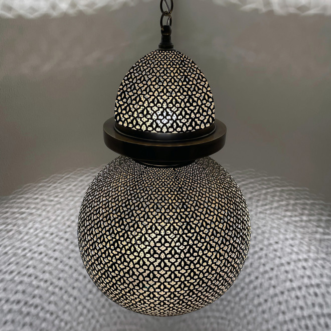 Marokkanische Kugel - Leuchte NURIA aus Messing