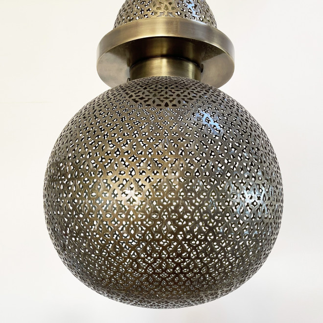 Marokkanische Kugel - Leuchte NURIA aus Messing