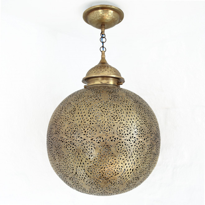 Marokkanische Messing - Kugellampe NAJAT D40cm