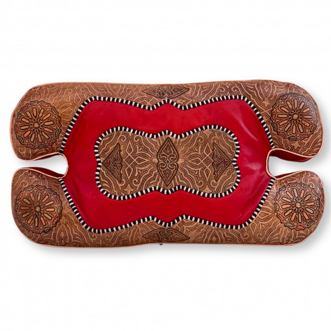 Orientalischer Sitzhocker RABATI Rot Mtaraz