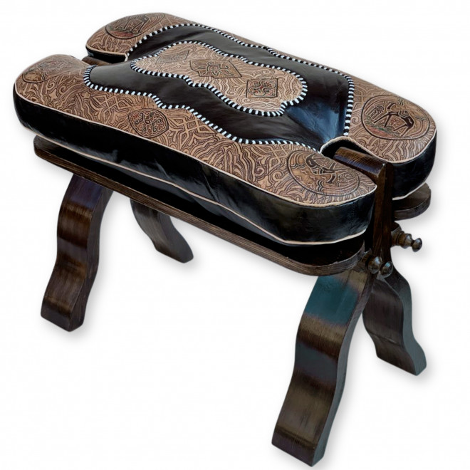 Orientalischer Sitzhocker RABATI Mtarez Schwarz