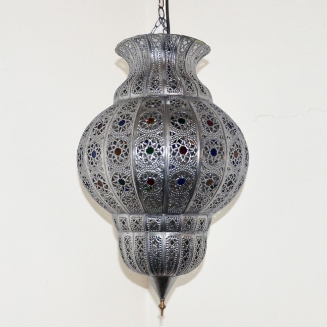 Orientalische Deckenleuchte "Rania" Silber