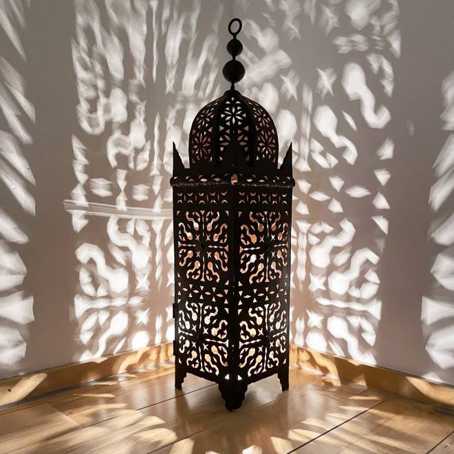 Durchbrochene marokkanische Eisenlaterne SAMA H95cm