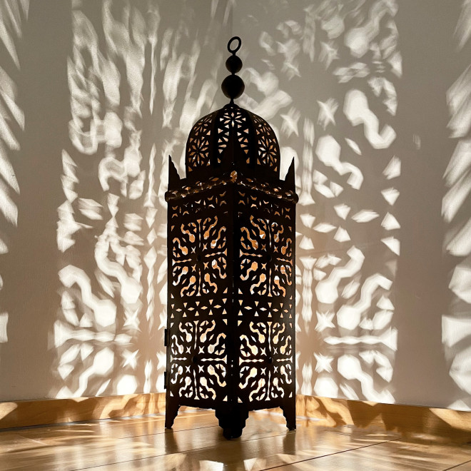 Durchbrochene marokkanische Eisenlaterne SAMA H95cm