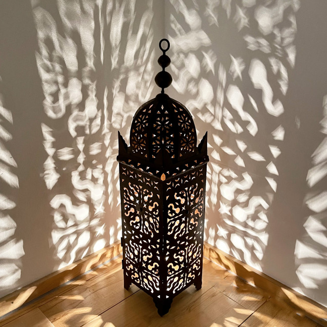 Durchbrochene marokkanische Eisenlaterne SAMA H95cm