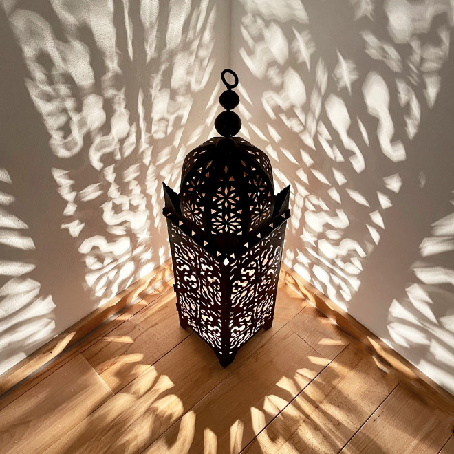 Durchbrochene marokkanische Eisenlaterne SAMA H95cm
