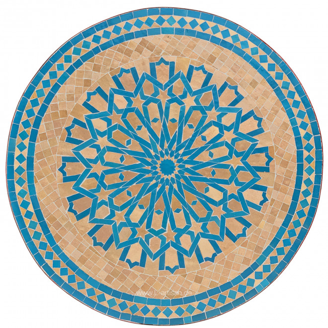 Mediterraner Gartentisch D80cm TASTIR-TÜRKIS-I