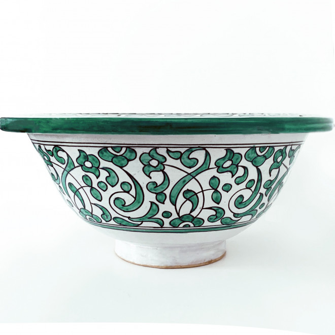 Mediterran handbemalte Waschschüssel TGW-II