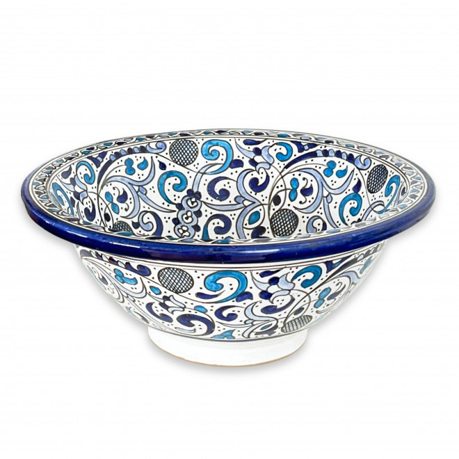 Handbemaltes Keramik Waschschüssel TM23