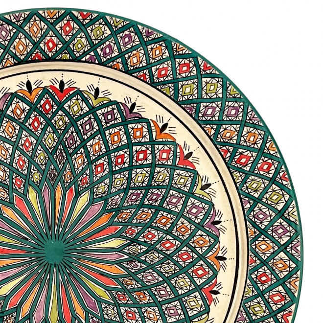 Große bunte Keramikschale aus Marokko Ø40cm