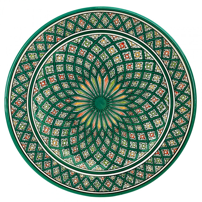 Handbemalte Keramikschale aus Marokko Bunt Ø40cm