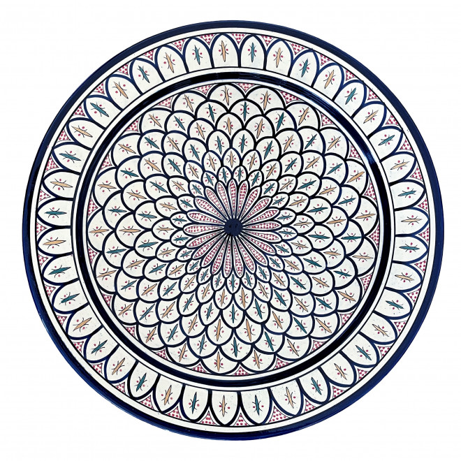 Große marokkanische Keramikschale SAFI Ø40 cm – handbemalt