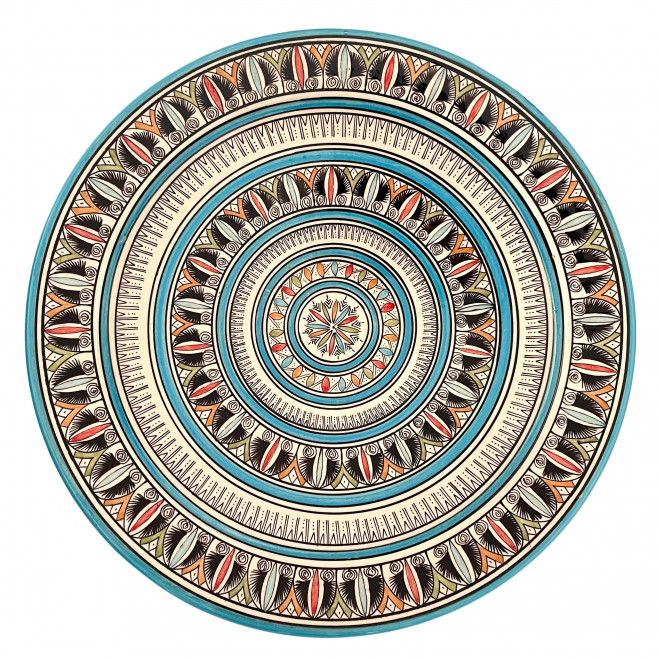 Handbemalter Servierteller aus Marokko Ø40cm