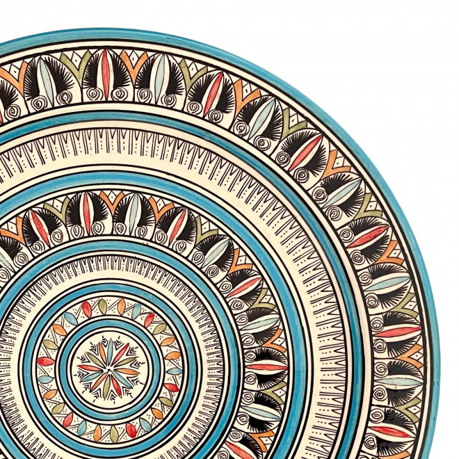 Handbemalter Servierteller aus Marokko Ø40cm
