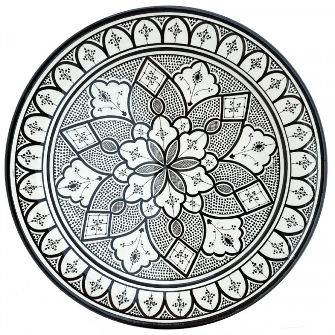 Marokkanischer handbemalter Keramik-Teller Ø40cm