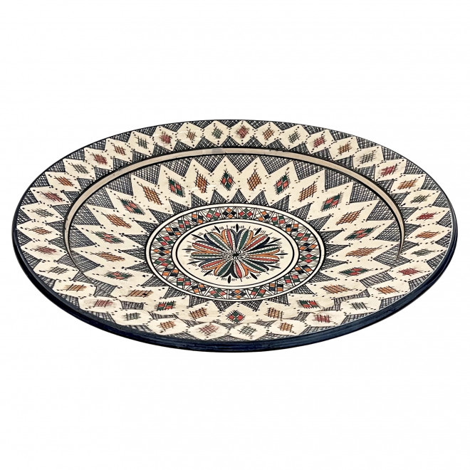 Bunte marokkanische Handbemalte Keramikschale Ø40cm