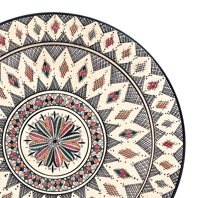 Bunte marokkanische Handbemalte Keramikschale Ø40cm