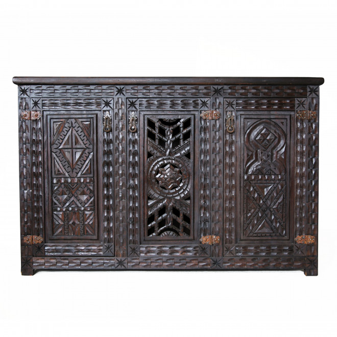 Orientalische handgeschnitzte Kommode TAMOUD Zedernholz