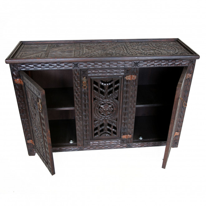 Orientalische handgeschnitzte Kommode TAMOUD Zedernholz