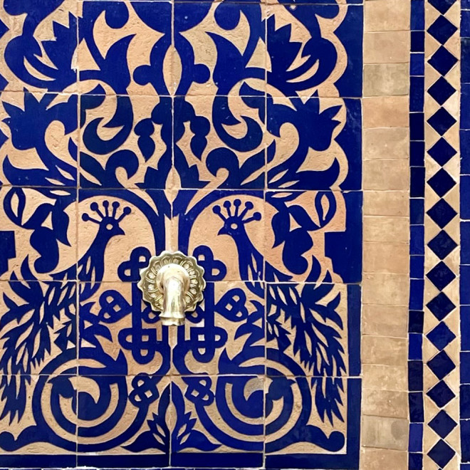 Gartenbrunnen TAOUS Blau H120cm