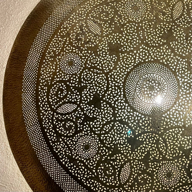 Marokkanische Wandleuchte aus Messing DORA-FES D100cm