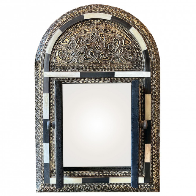 Orientalischer Spiegel mit Türen IMSWAN-K H44cm