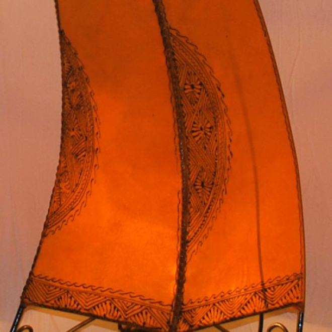 Bodenleuchte Henna-bemalt CHEVAL H125cm Orange