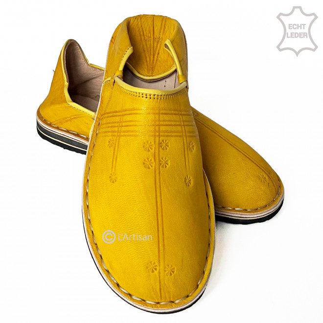 Marokkanische Lederschuhe Gelb Marakech