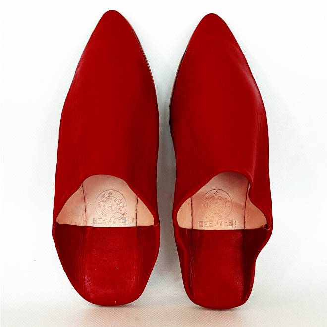 Marokkanische Spitz- Lederschuh FEZ rot