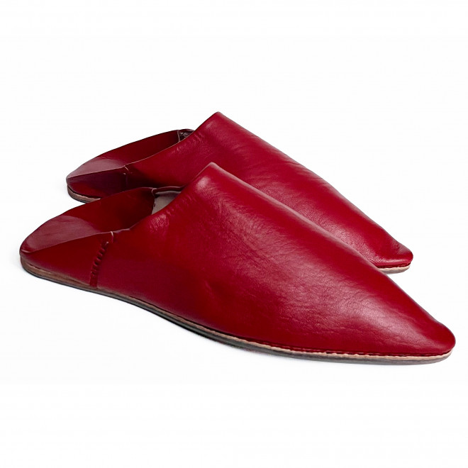 Marokkanische Spitz- Lederschuh FEZ rot