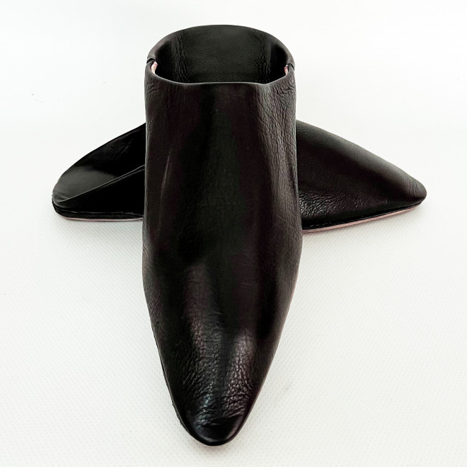 Marokkanische Leder Babouche FEZ schwarz