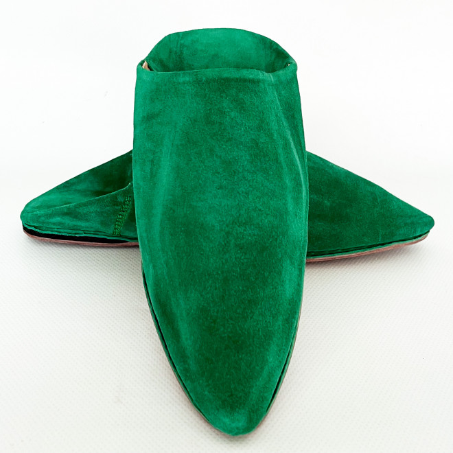 Marokkanische Wildleder Babouche gruen Gr. 38 - 40
