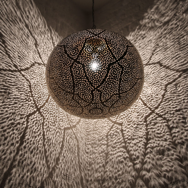 Orientalische messing Kugel-Lampe BERSCHA