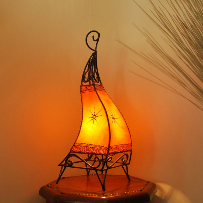 Henna-Stehlampe CANAR H60cm orange