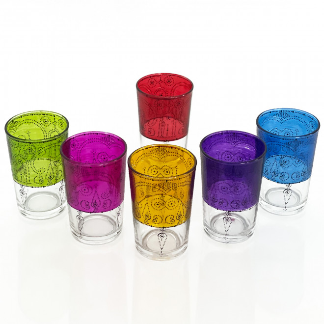 Große bunte Teegläser CHAI-L2