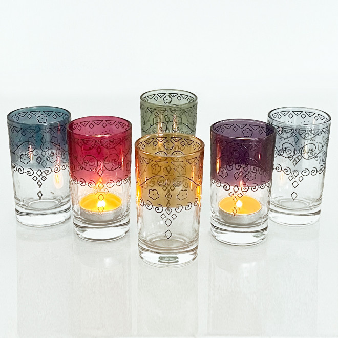 Große marokkanische Teegläser 6er-Pack CHAI-L3