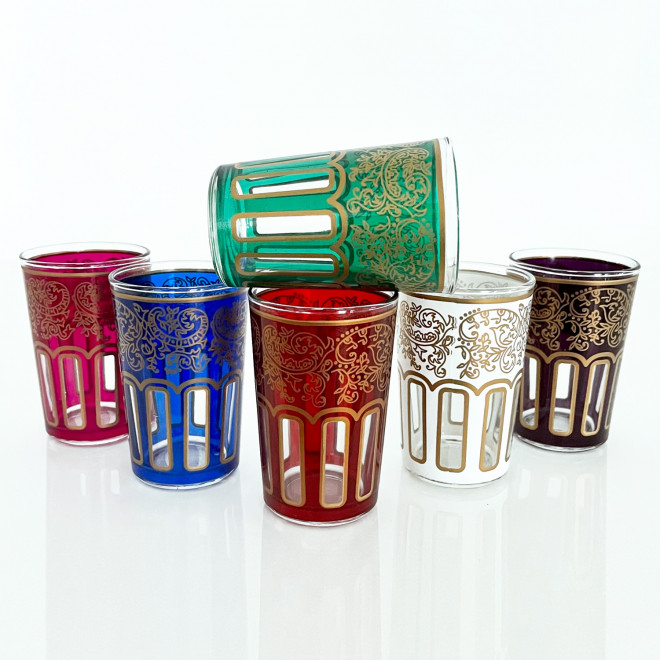 Große orientalische Tee-Gläser CHAI bunt