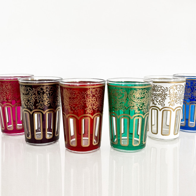 Große orientalische Tee-Gläser CHAI bunt