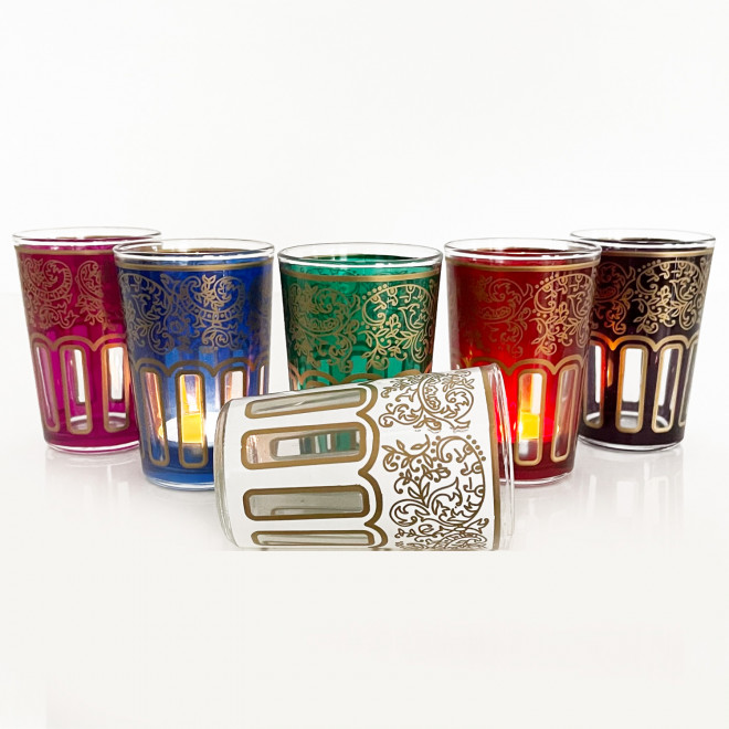 Große orientalische Tee-Gläser CHAI bunt