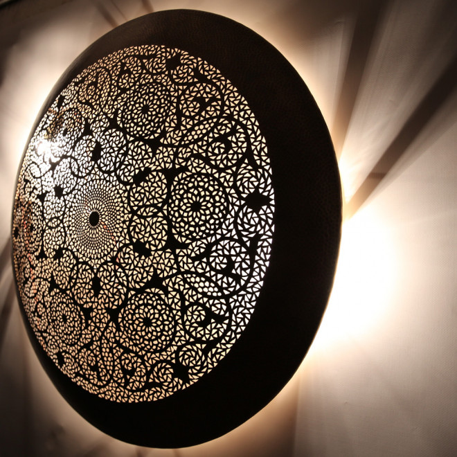 Orientalische Wandlmape aus Messing DORA-FES D80cm