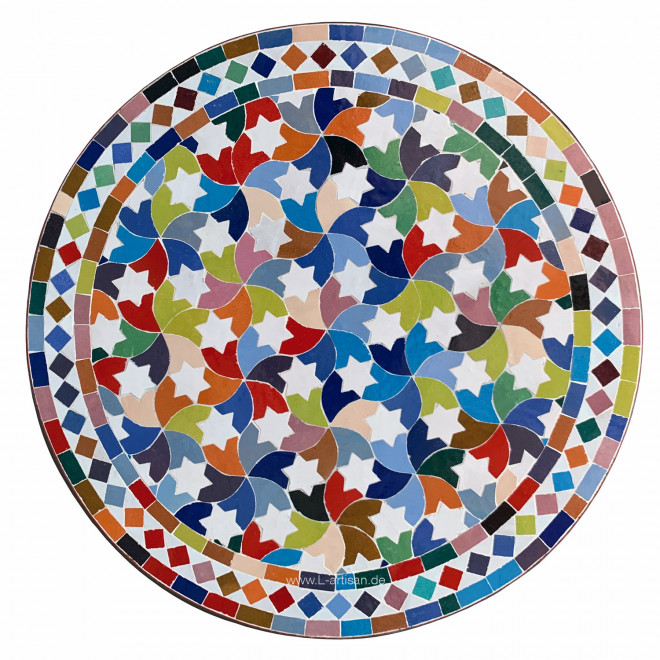 Marokkanischer Mosaiktisch FAROJ-MULTI