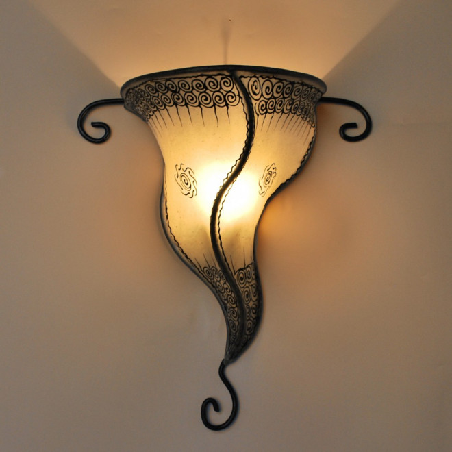 Marokkanischer Lampenschirm GARN Natur