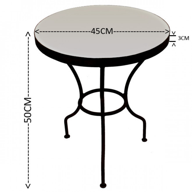 Mosaiktisch Beistelltisch D45cm blau