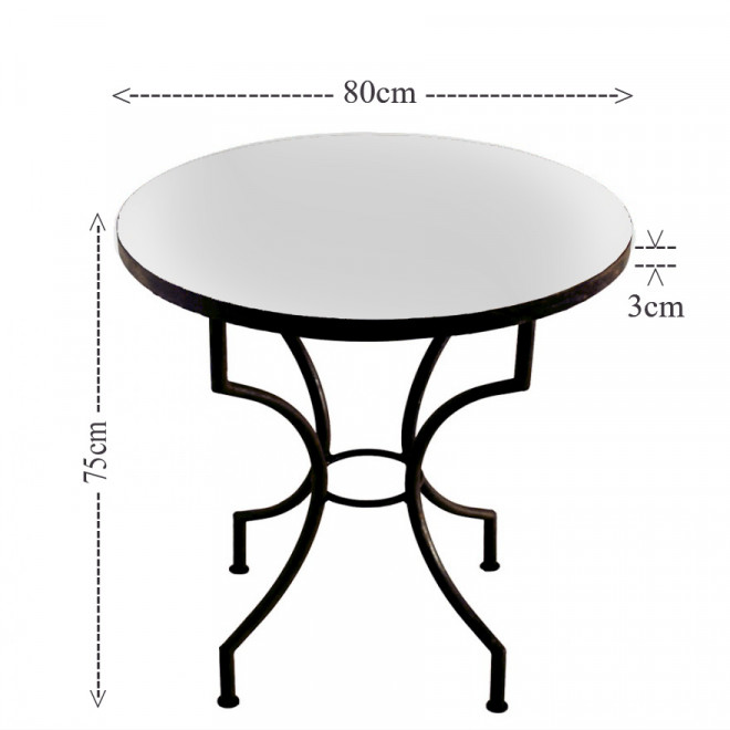 Mediterraner Gartentisch D80cm TASTIR-TÜRKIS-I