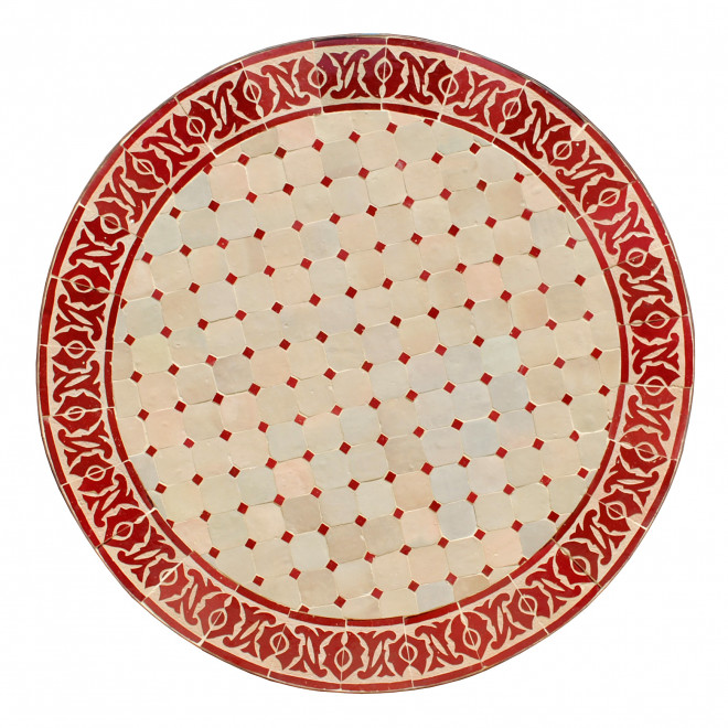 Mosaik-Bistrotisch aus Marokko TAWRIK-HAMRA Ø60cm