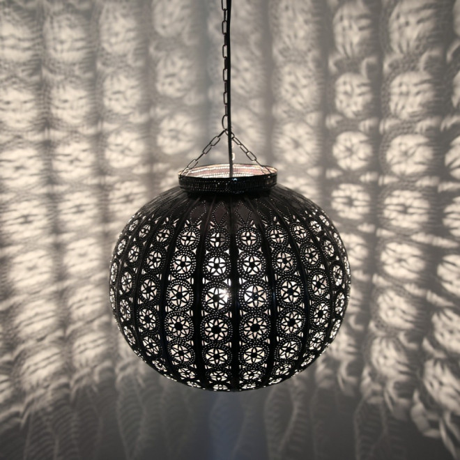 Orientalische Deckenleuchte "Kora_Kazdir_M" Dunkelbraun