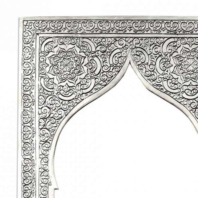 Orientalischer Spiegel KASIM-L Silber H38cm