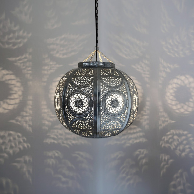 Orientalische Deckenleuchte "Kitora" Silber