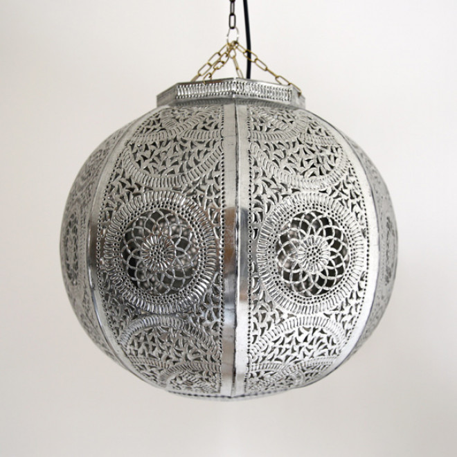 Orientalische Deckenleuchte "Kitora" Silber